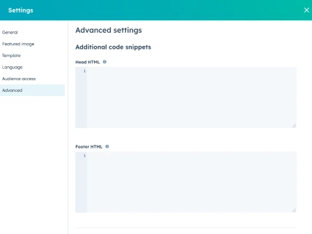 HubSpot Advanced Footer HTML