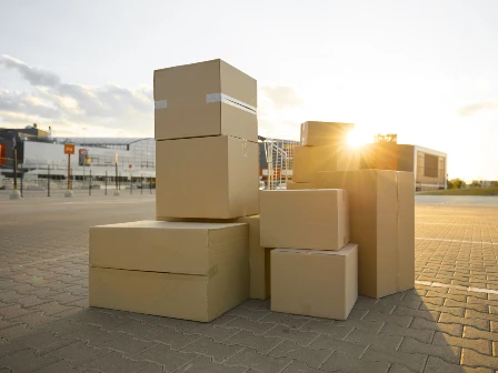 Packages left on a street