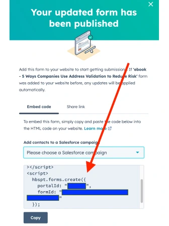 Form ID in HubSpot