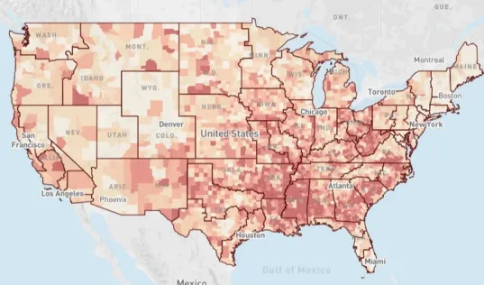 The Red Cross Home Fire Risk Map built in partnership with DataKind DC.