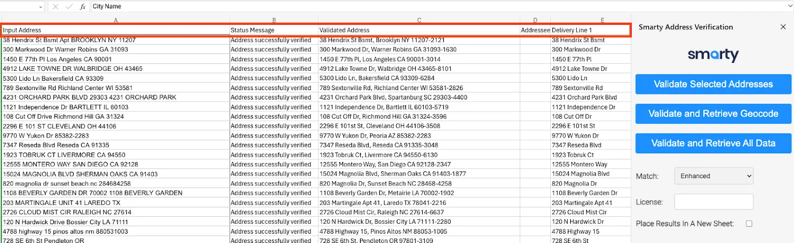 Excel plugin demo