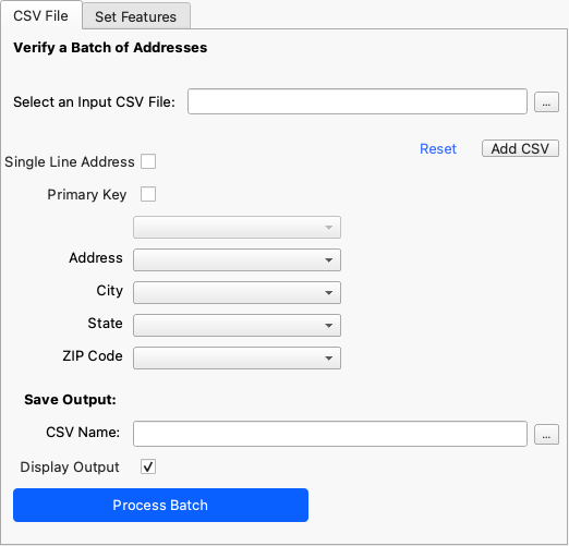 csv file table