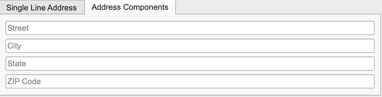 address components input lines