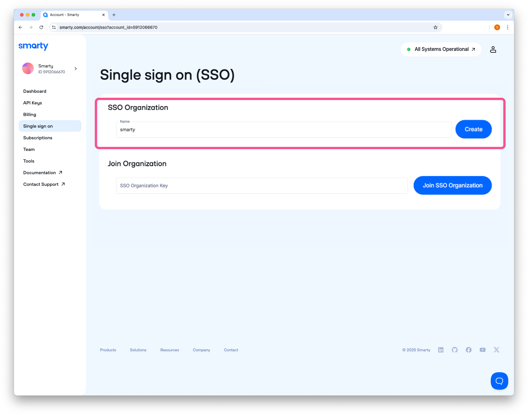 Step 3: Name Your SSO organization