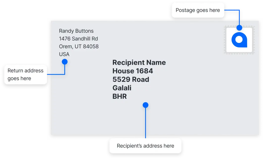 Bahrain address example