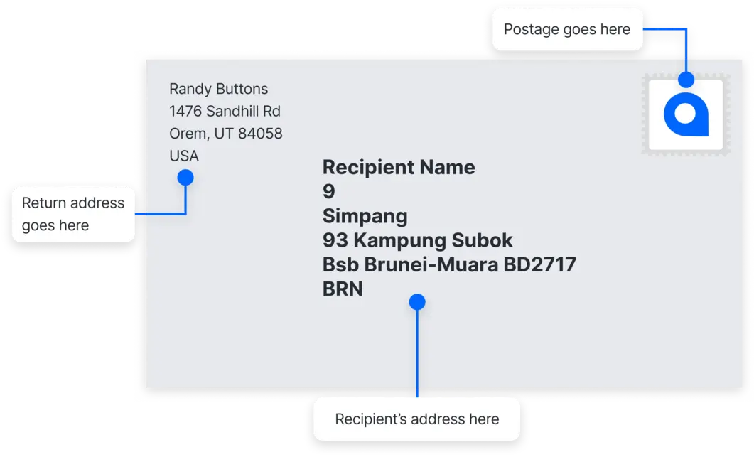 Brunei address example