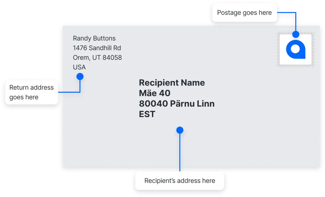 Estonia address example