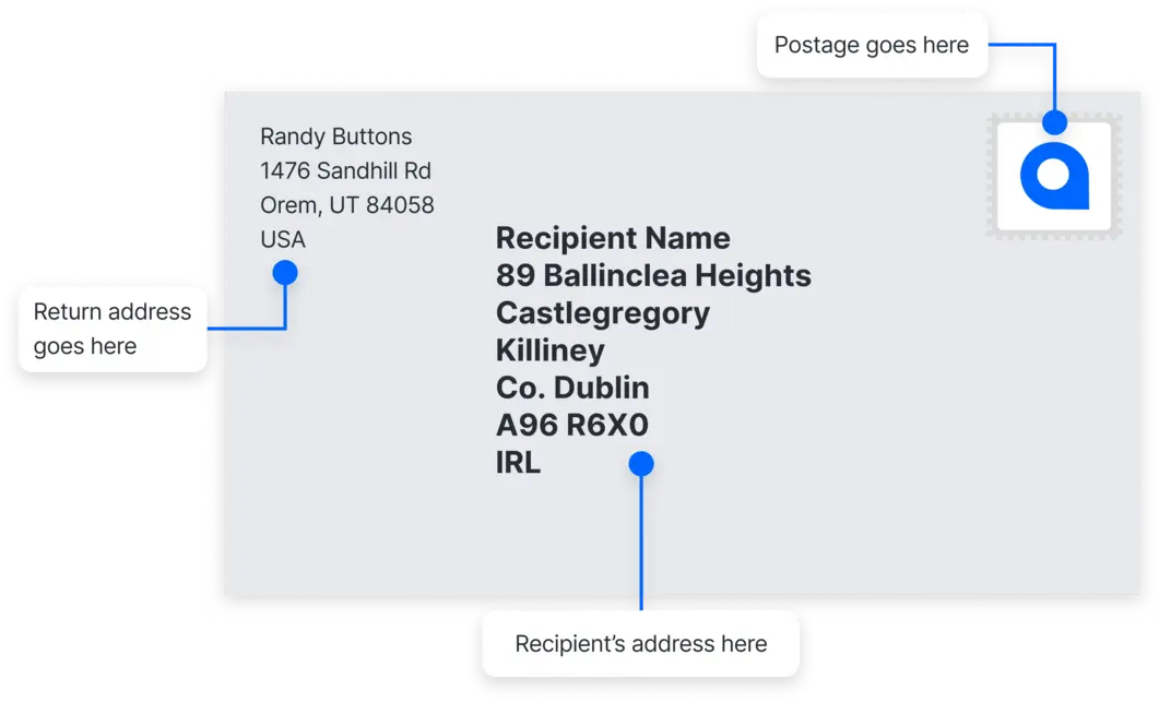 Ireland address example