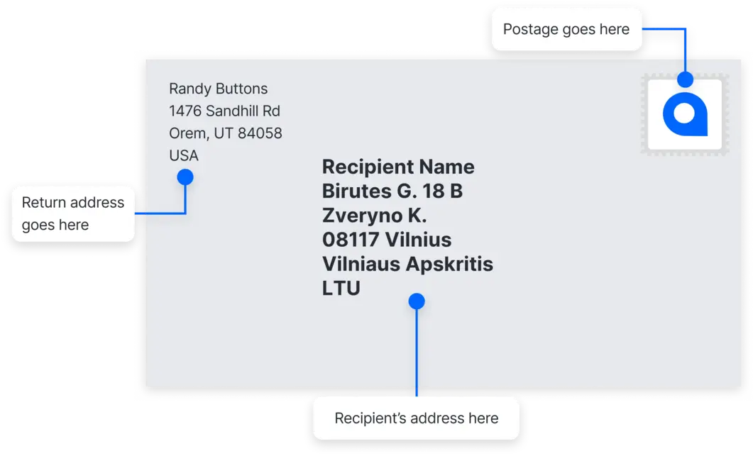 Lithuania address example