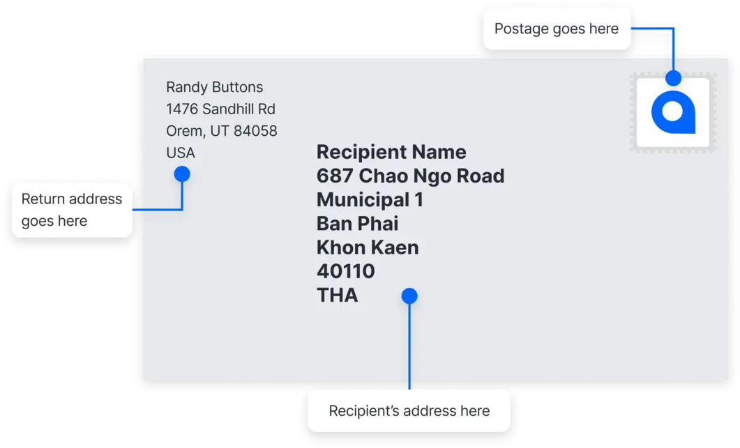 Thailand address example