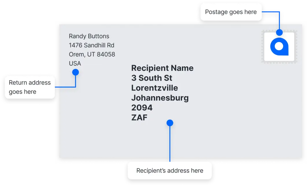 South Africa address example